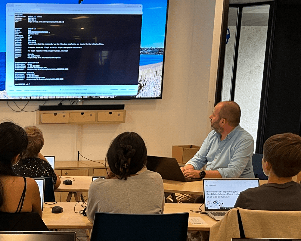 Atelier de programmation web à la Bibliothèque de la Cité de Genève